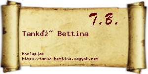 Tankó Bettina névjegykártya